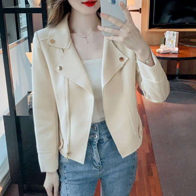 Ženski baloner srednje dužine, elegantan otvoreni ovratnik, jednobojan, osnovni klasični dizajn, modni trenč dugih rukava Novo