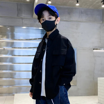 Μπλούζα για αγόρι Κορεάτικη έκδοση του ανοιξιάτικου παλτό 2023 Νέο φθινοπωρινό μπουφάν Zhongda Παιδικά ρούχα για εφήβους Street Style 4-14 ετών