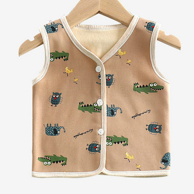Mazuļu apģērbs Vestes un vestes Kokvilnas veste meitenei zēnam ziemas rudens siltā veste bērniem bezpiedurkņu jaka mēteļi