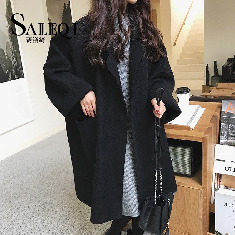 Elegantni vuneni trenč kaput Zimski za žene Vintage vjetrovke Jakna srednje dužine Široki ovratnik na spušteni ovratnik, 4XL kardigan veće veličine