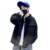 Jachetă degradată pentru băieți mari, haină pentru adolescent, toamnă, primăvară, bumbac moale, îmbrăcăminte exterioară pentru copii, haine pentru copii mici 5 7 9 11 13 14 ani