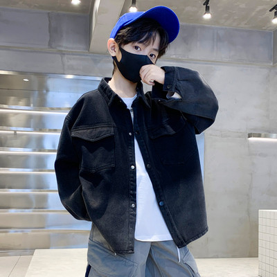 Jachetă degradată pentru băieți mari, haină pentru adolescent, toamnă, primăvară, bumbac moale, îmbrăcăminte exterioară pentru copii, haine pentru copii mici 5 7 9 11 13 14 ani