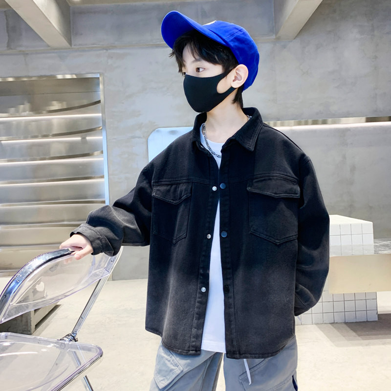 Jachetă degradată pentru băieți mari, haină pentru adolescent, toamnă, primăvară, bumbac moale, îmbrăcăminte exterioară pentru copii, haine pentru copii mici 5 7 9 11 13 14 ani