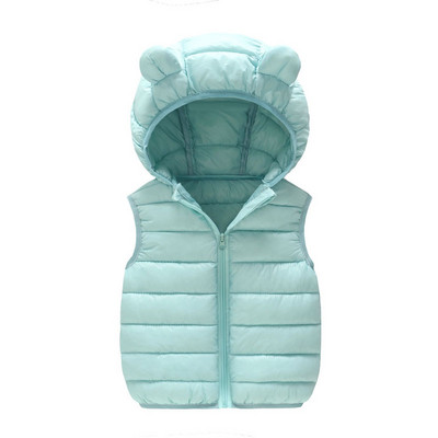 2023 m. rudens šiltų pūkinių liemenių kūdikių medvilninė liemenė vaikams viršutiniai drabužiai vaikiški drabužiai berniukų striukė su gobtuvu mažų mergaičių žieminiai drabužiai