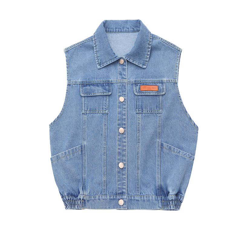 Adolescenți Băieți Vestă de blugi Îmbrăcăminte pentru copii Primăvară Toamnă Blugi ocazional Jachetă fără mâneci Îmbrăcăminte exterioară pentru adolescenți Topuri Haine pentru copii Albastru