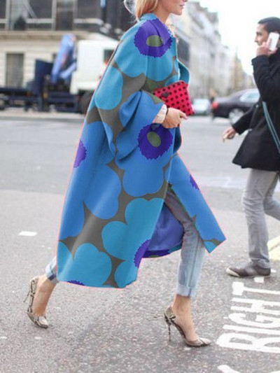 Trenci pentru femei 2023, ocazional cu rever, primăvară, toamnă, imprimeu la modă, haină lungă elegantă, jachetă pentru femei, pardesiu pentru femei