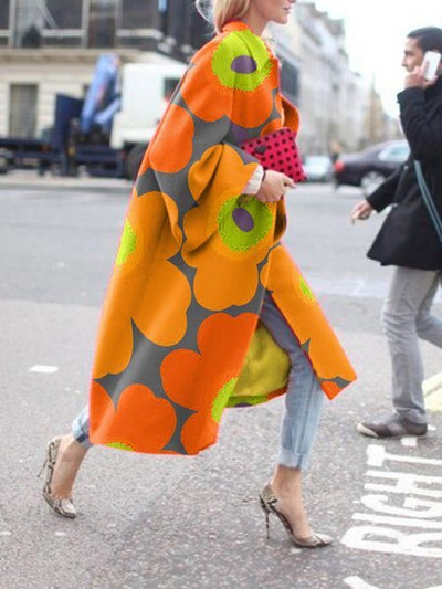 Trenci pentru femei 2023, ocazional cu rever, primăvară, toamnă, imprimeu la modă, haină lungă elegantă, jachetă pentru femei, pardesiu pentru femei