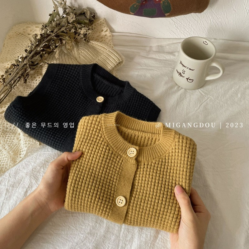 Vestă de toamnă tricotată de culoare uni pentru copii, fete, vestă fără mâneci pentru copii, vestă pentru băieți, primăvară, cu cusătură deschisă, cardigan moale retro