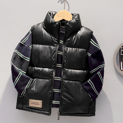 Topli prsluci za dječake 4-12 godina Jakne Proljetni dječji prsluk s visokim ovratnikom Tinejdžerska odjeća Kaputi Prsluci Modni prsluci za dječake Gornja odjeća