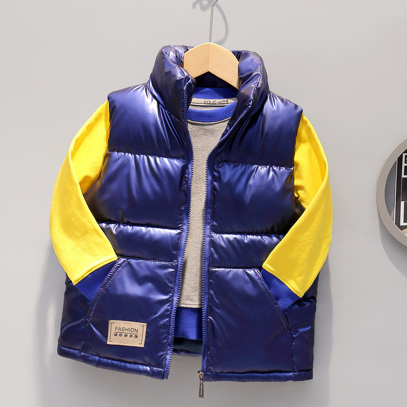 Topli prsluci za dječake 4-12 godina Jakne Proljetni dječji prsluk s visokim ovratnikom Tinejdžerska odjeća Kaputi Prsluci Modni prsluci za dječake Gornja odjeća