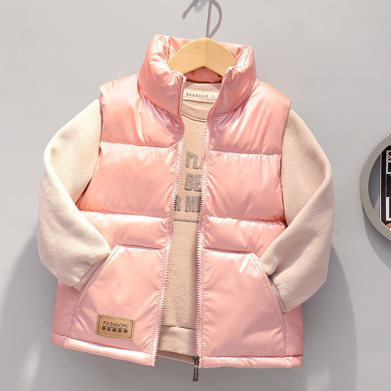 Topli prsluci za dječake 4-12 godina Jakne Proljetni dječji prsluk s visokim ovratnikom Tinejdžerska odjeća Kaputi Prsluci Modni prsluci za dječake Gornja odjeća