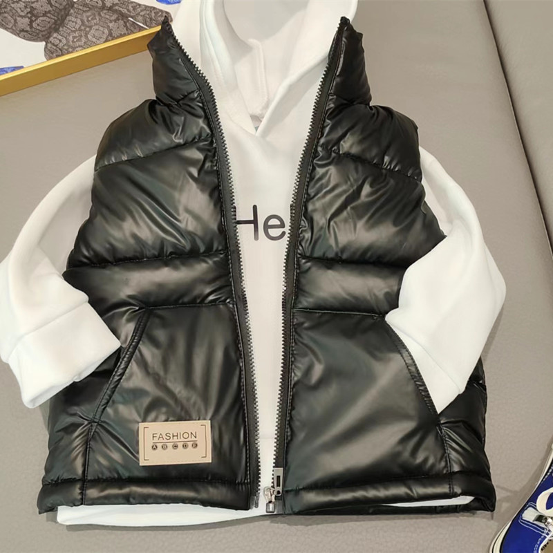 Topli prsluci za dječake 4-12 godina Jakne Proljetni dječji prsluk s visokim ovratnikom Tinejdžerska odjeća Kaputi Prsluci Modni prsluci za dječake Gornja odjeća