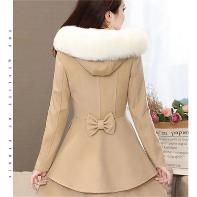 2023, noua moda, iarna, haina din amestec de lana pentru dama