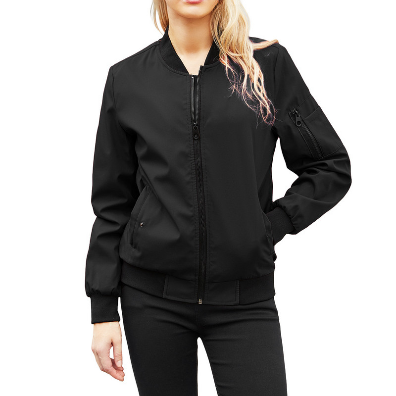 2023, toamnă, solidă, jachetă sport pentru femei, cu mânecă lungă, subțire, subțire, ocazională, jachetă cu fermoar.