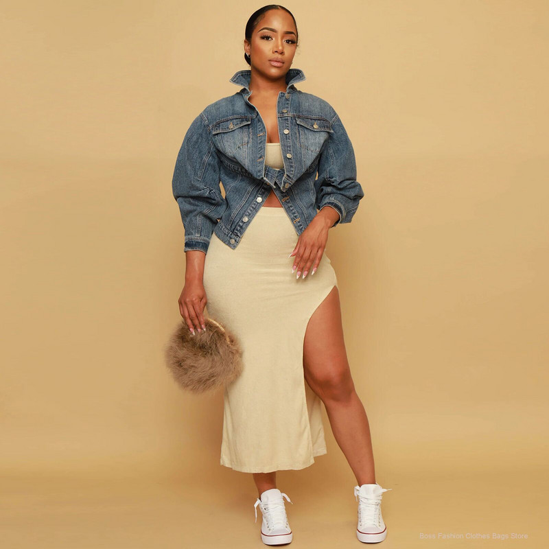 Modna jesenja odjeća Traper jakne Ženske traperice Y2K stil Irregular Two Wear traper jakna za žene 한국인 리뷰 많은 옷