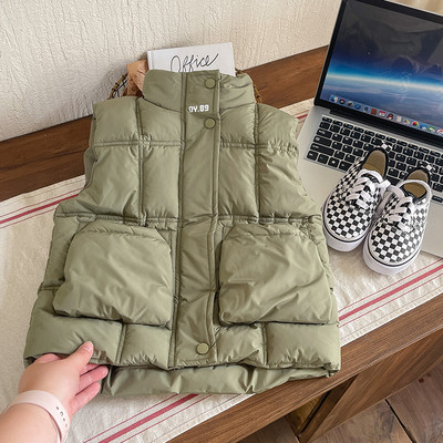 Vestă Îmbrăcăminte Copii Toamnă Iarnă Coreeană Îngroșare Bumbac Noi Băieți Fete Buzunar cu butoane Căldură Casual Confortabil