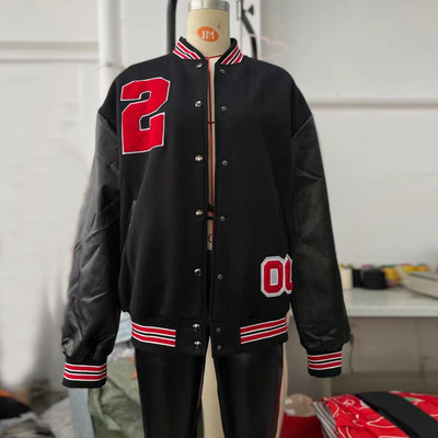 jachetă yiciya femei bomber de baseball jachete varsity iarnă nou în haine exterioare haine de exterior americane top supradimensionat pentru femei