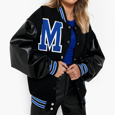 jachetă yiciya femei bomber de baseball jachete varsity iarnă nou în haine exterioare haine de exterior americane top supradimensionat pentru femei