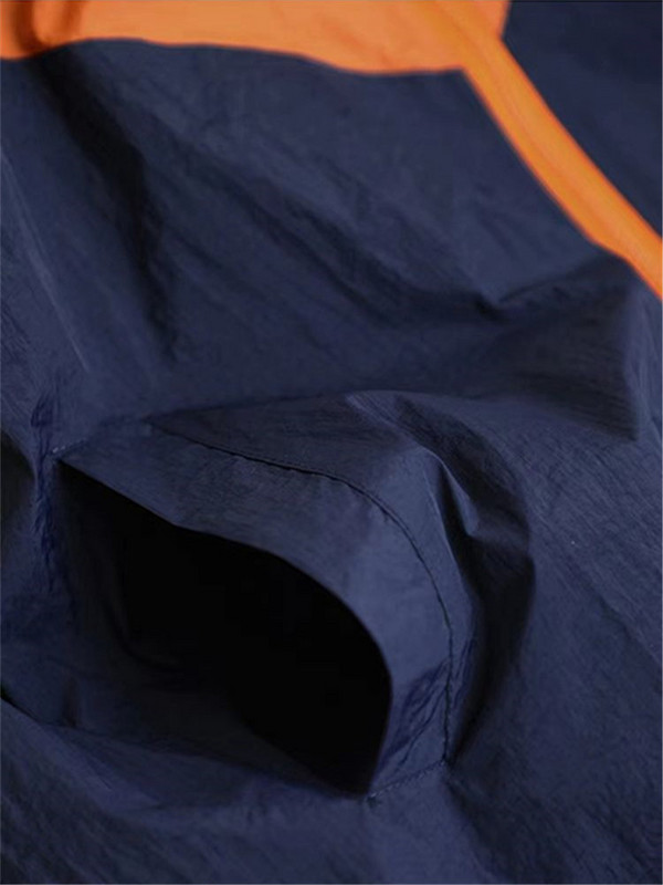 Ljetna vjetrovka s kapuljačom Ženske ležerne jakne Tanke duge rukave, šik ulična odjeća, kaput, patentni zatvarač, gornja odjeća u kontrastnoj boji