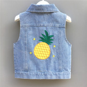 Vestă de blugi pentru copii, băieți, jachetă de jeans fără mâneci, primăvară, toamnă, pentru copii, vestă de blugi, ocazională, haină subțire din bumbac solid pentru fete