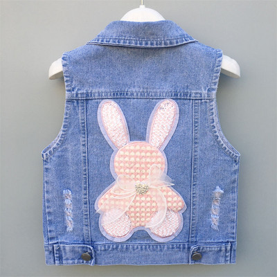 Vestă de blugi pentru copii, băieți, jachetă de jeans fără mâneci, primăvară, toamnă, pentru copii, vestă de blugi, ocazională, haină subțire din bumbac solid pentru fete