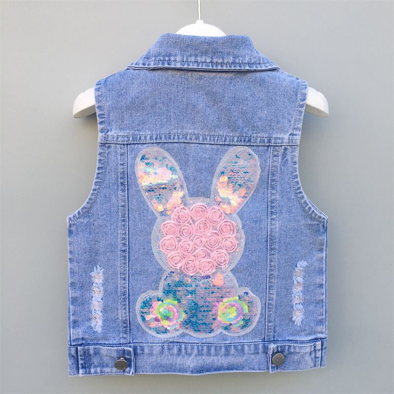 Vestă de blugi pentru copii, băieți, jachetă de jeans fără mâneci, primăvară, toamnă, pentru copii, vestă de blugi, ocazională, haină subțire din bumbac solid pentru fete