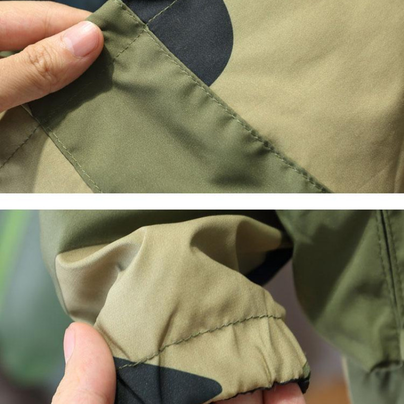 2023. gada jauns bērnu apģērbs zēnu jakas ar kapuci ar garām piedurknēm pavasara rudens modes ikdienišķa stila maskēšanās topi ar rāvējslēdzēju