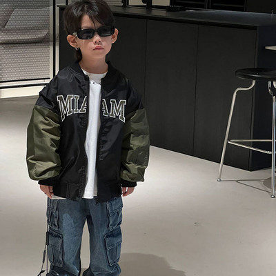 Nova jesen 2023. Dječja modna bejzbol kaput za slobodno vrijeme Dječačka pismo jakna Kaput Trend gornja odjeća 4-76