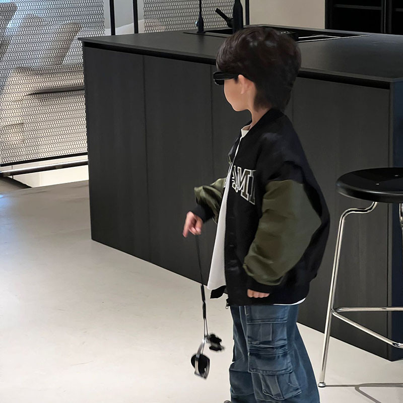 Nova jesen 2023. Dječja modna bejzbol kaput za slobodno vrijeme Dječačka pismo jakna Kaput Trend gornja odjeća 4-76