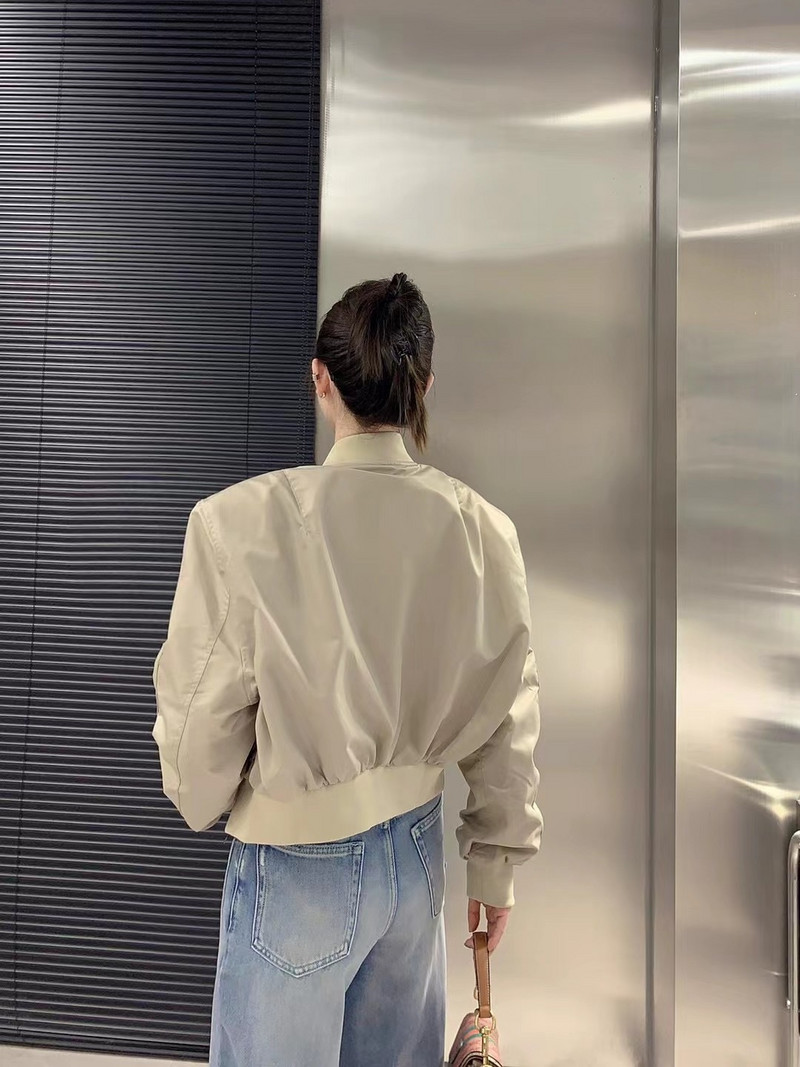 Proljetna jakna Ženska harajuku kratka jakna s šavovima na džepovima Ženska jednobojna bejzbolska jakna s okusom stranog zraka Harbour Odjeća