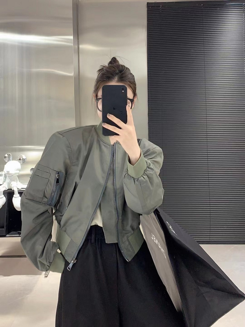 Proljetna jakna Ženska harajuku kratka jakna s šavovima na džepovima Ženska jednobojna bejzbolska jakna s okusom stranog zraka Harbour Odjeća