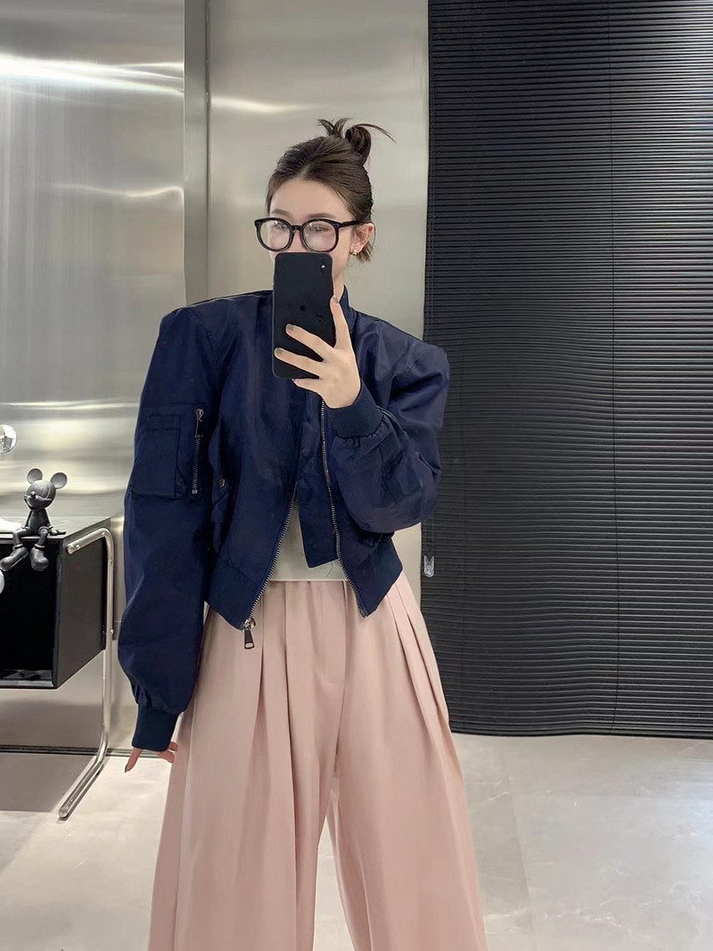 Proljetna jakna Ženska harajuku kratka jakna s šavovima na džepovima Ženska jednobojna bejzbolska jakna s okusom stranog zraka Harbour Odjeća