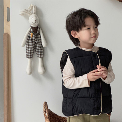Toamnă iarnă băieți fete veste calde pentru copii modă simplă versatilă pentru copii vestă din bumbac vestă vestă în aer liber rezistentă la vânt pentru copii