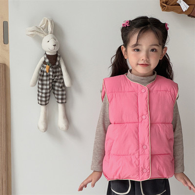 Toamnă iarnă băieți fete veste calde pentru copii modă simplă versatilă pentru copii vestă din bumbac vestă vestă în aer liber rezistentă la vânt pentru copii