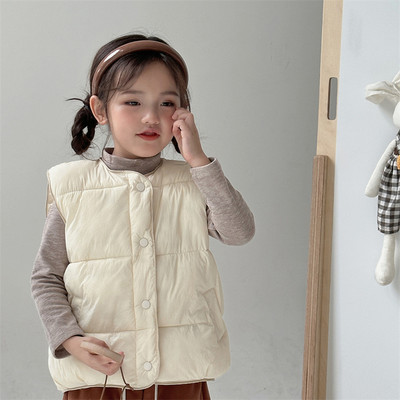 Toamnă iarnă băieți fete veste calde pentru copii modă simplă versatilă pentru copii vestă din bumbac vestă vestă în aer liber rezistentă la vânt pentru copii