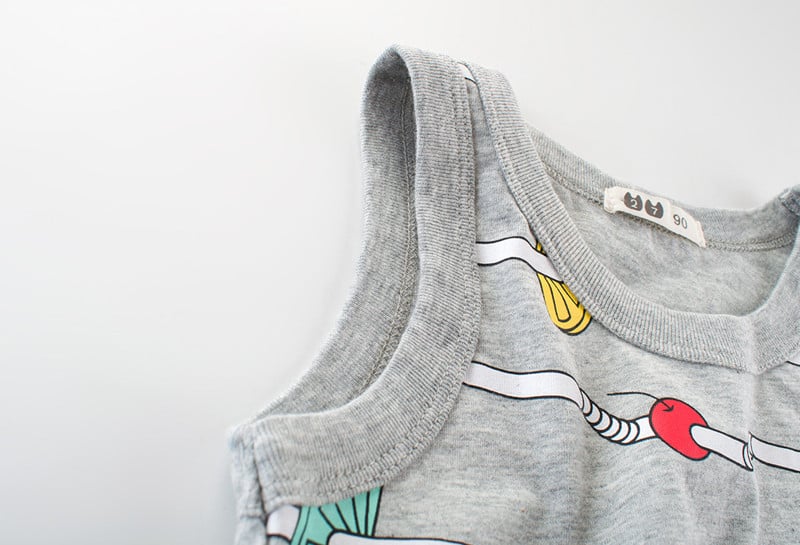 27 vaikai 2–9 metai Animacinių filmų kūdikių vaikiškų liemenių vasarinė medvilnė mažiems vaikams berniukams liemenė be rankovių.