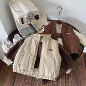 Prsluk Kaput Zimska Dječja Odjeća Košulja s patentnim zatvaračem Osobnost za dječake Svestrana pamučna odjeća Zadebljanje Uprljani vez