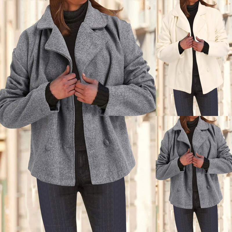 Ziemas apģērbi Sieviešu jakas Ziemas apakšējais mētelis Atloka apkakle ar garām piedurknēm polsterēta ādas jaka Biezs mētelis aitādas jaka