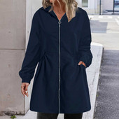 Jachete de iarnă pentru femei Îmbrăcăminte de iarnă mărimi mari Jachete de femei solide casual cu glugă cu glugă de lungime medie peste genunchi