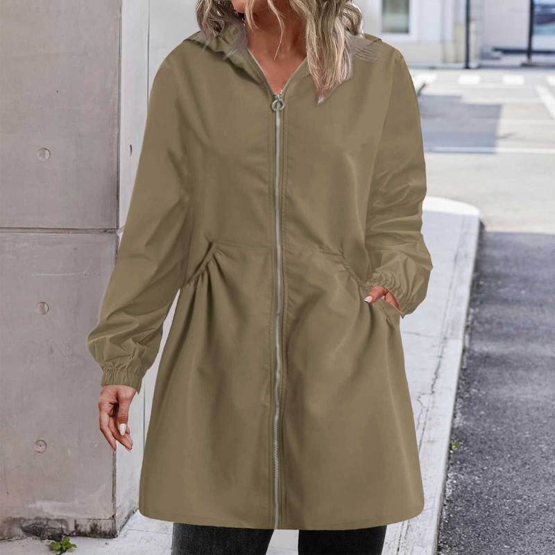 Jachete de iarnă pentru femei Îmbrăcăminte de iarnă mărimi mari Jachete de femei solide casual cu glugă cu glugă de lungime medie peste genunchi