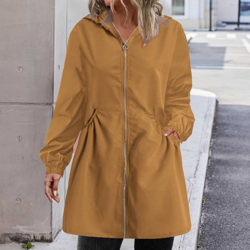 Jachete de iarnă pentru femei Îmbrăcăminte de iarnă mărimi mari Jachete de femei solide casual cu glugă cu glugă de lungime medie peste genunchi