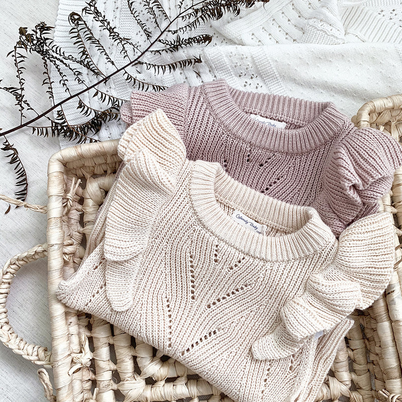 Jauki bērnu meiteņu džemperi ar volāniem, trikotāžas veste 2021, bērni, meitene, cieta, bez piedurknēm, džemperi, džemperi, bērnu veste, rudens