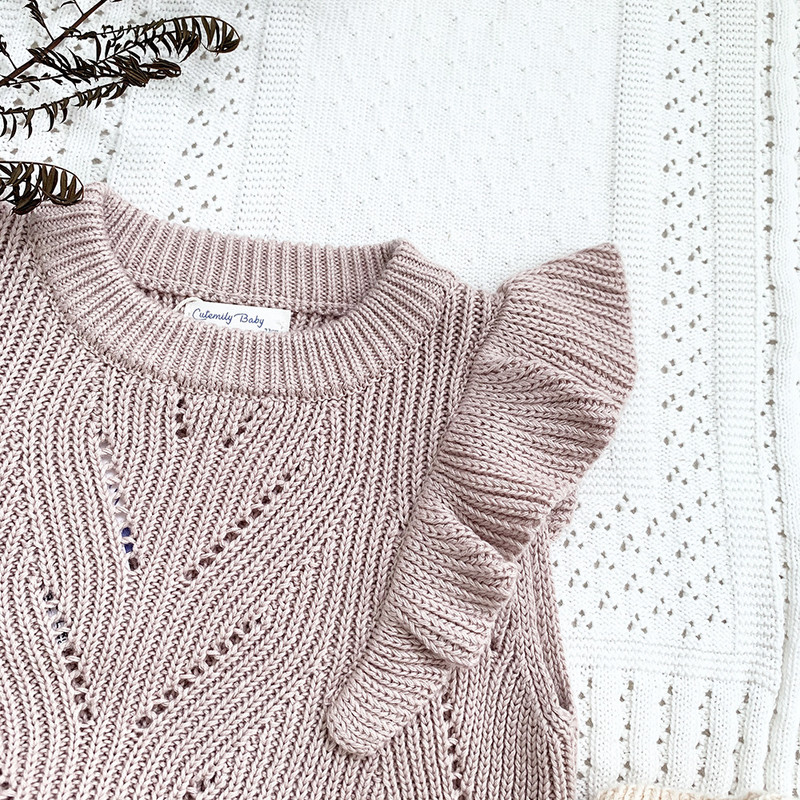 Jauki bērnu meiteņu džemperi ar volāniem, trikotāžas veste 2021, bērni, meitene, cieta, bez piedurknēm, džemperi, džemperi, bērnu veste, rudens