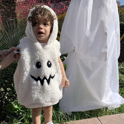 Mazu bērnu zēnu meiteņu veste rudens/ziemas cieta ķirbja bezpiedurknēm ar kapuci h Vestes ballīte dzimšanas diena Helovīns