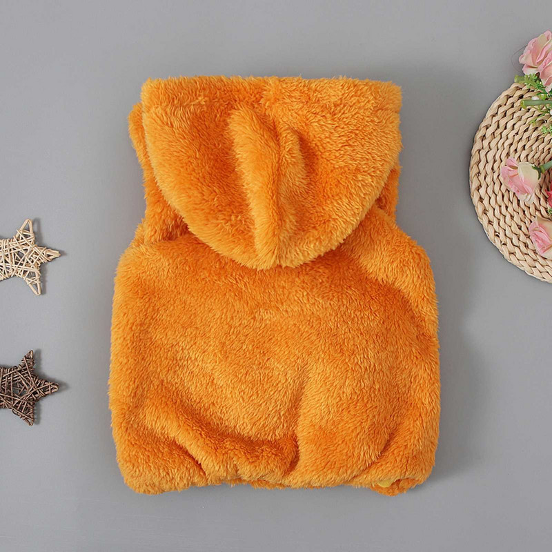 Mazu bērnu zēnu meiteņu veste rudens/ziemas cieta ķirbja bezpiedurknēm ar kapuci h Vestes ballīte dzimšanas diena Helovīns