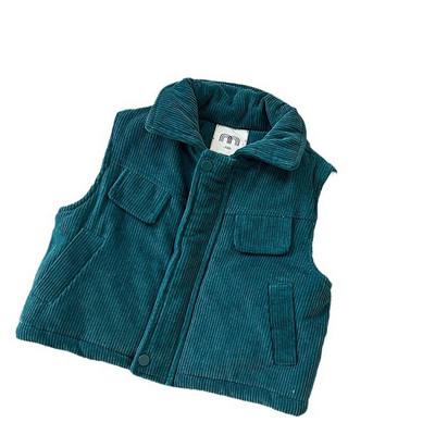 8055 Dječji kaput Zima 2023. Novi prsluk od pamučnog samta za djevojčice Ležerni kaput Plus prsluk od baršunastog prsluka za dječake