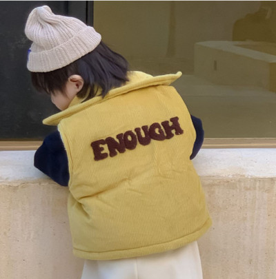 8055 Dječji kaput Zima 2023. Novi prsluk od pamučnog samta za djevojčice Ležerni kaput Plus prsluk od baršunastog prsluka za dječake