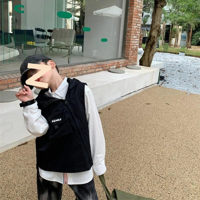 2023 vestă pentru copii băieți jachetă fără mâneci primăvară toamnă copii vestă casual bumbac haină subțire fete 4 6 8 10 12 14 ani