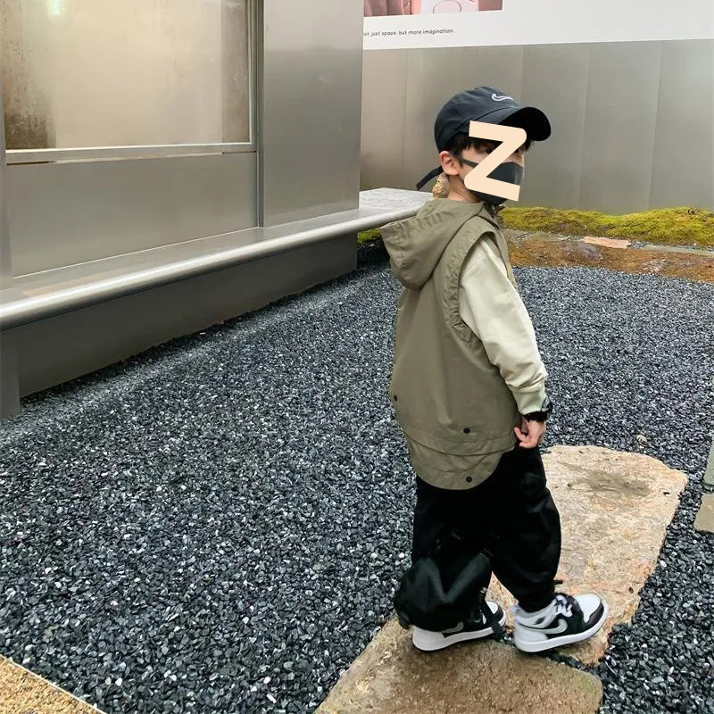 2023 vestă pentru copii băieți jachetă fără mâneci primăvară toamnă copii vestă casual bumbac haină subțire fete 4 6 8 10 12 14 ani