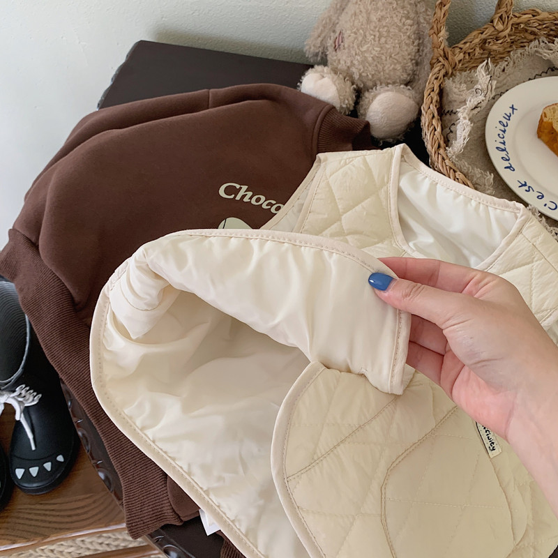 Dječji prsluk 2023. Zimski, za dječake i djevojčice, korejski stil, jednobojni prošiveni pamučni prsluk s velikim džepovima, mekani, udobni, topli dječji prsluk